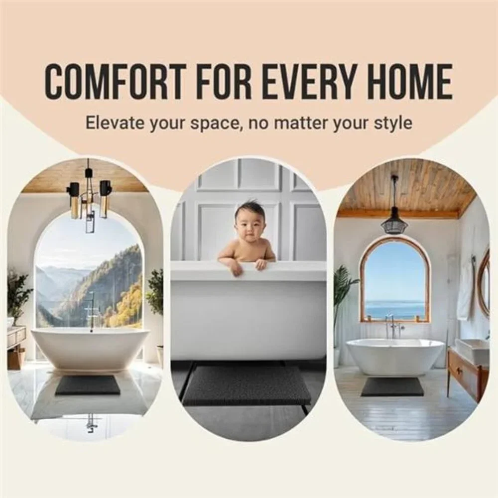 Chenille bath mat soft absorbent quick dry non slip bathroom rug washable floor